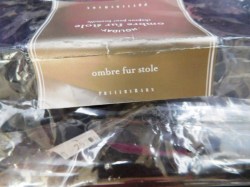 ombre faux fur stole tag a